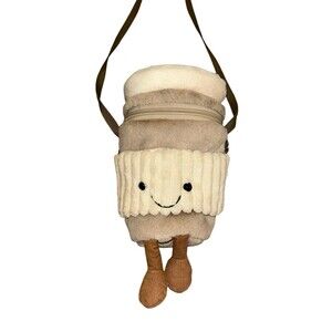 Jellycat Amusable Coffee To Go Bag Soft Plush Purse Phone Accessories Travel